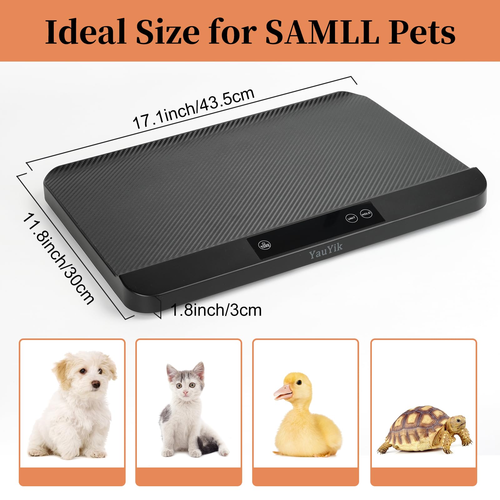 YauYik Digital Pet Scale weight range 30g to 40kg suitable for small pets