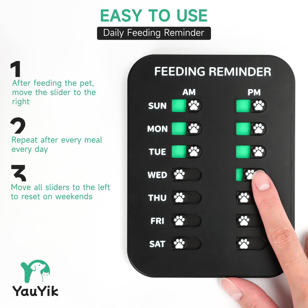 YAUYIK dog feeding reminder double-sided tape offers versatile placement options.