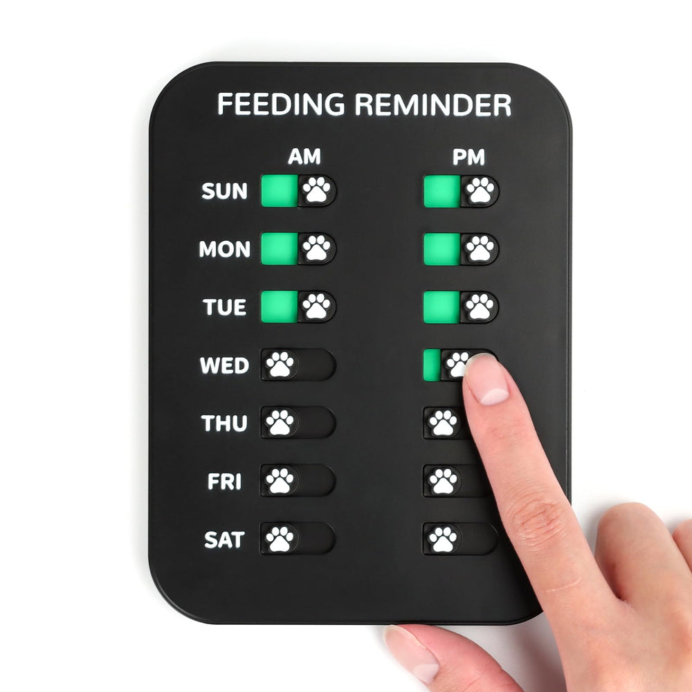 YAUYIK dog feeding reminder fridge magnet helps busy families track meals at a glance.