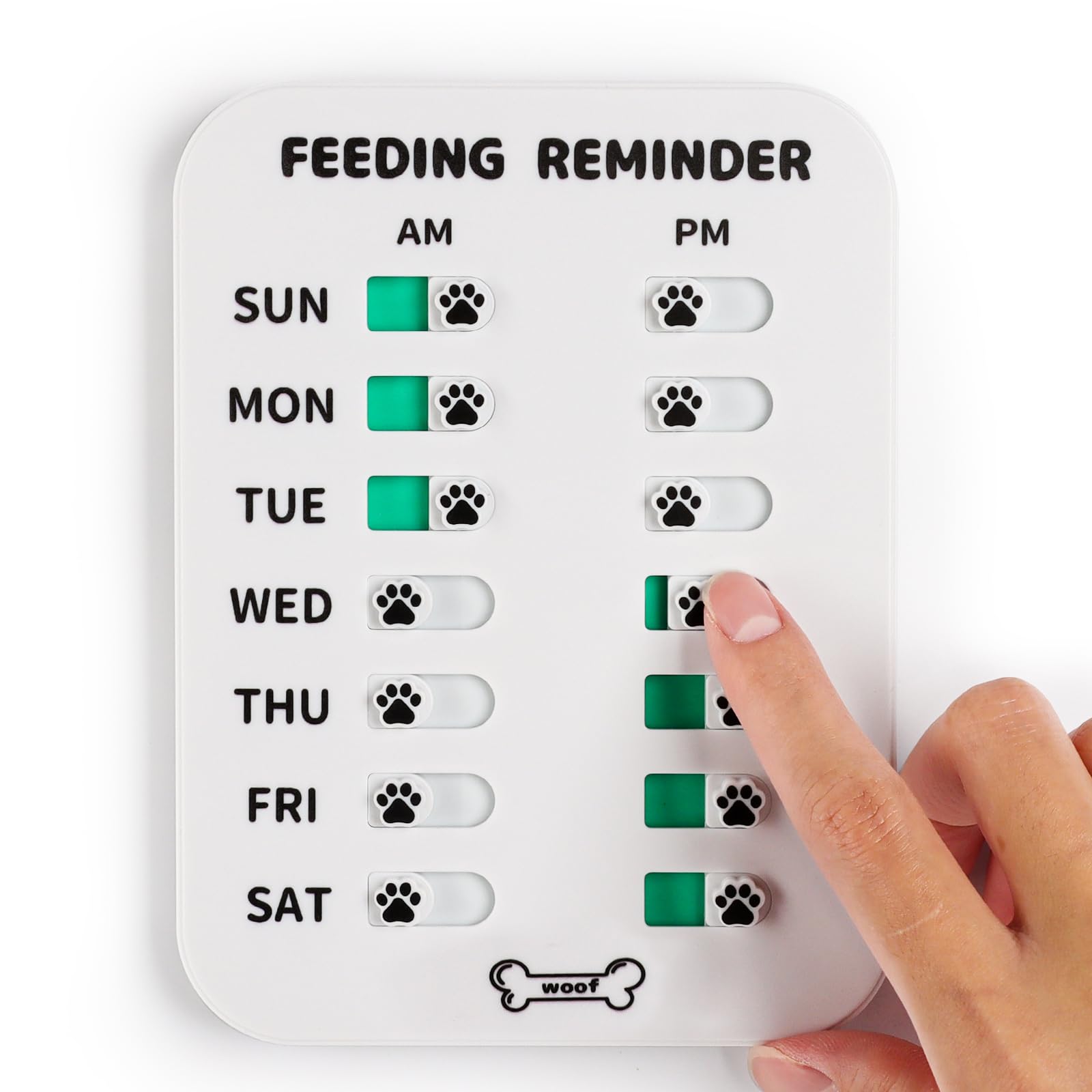 YAUYIK dog feeding reminder magnetic board visual focus: clear feeding status at a glance