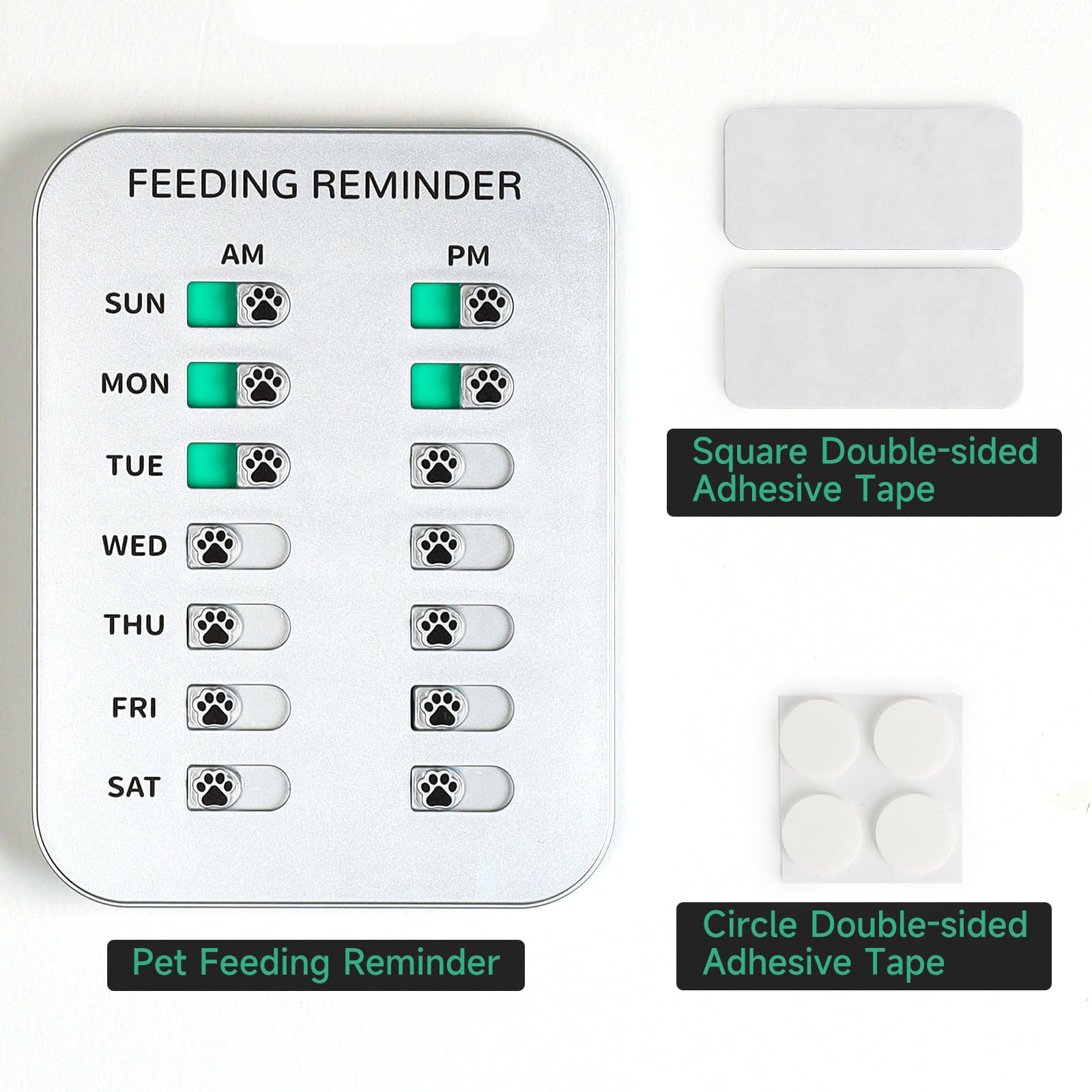 YAUYIK silver design blends with kitchen decor while keeping meals on track
