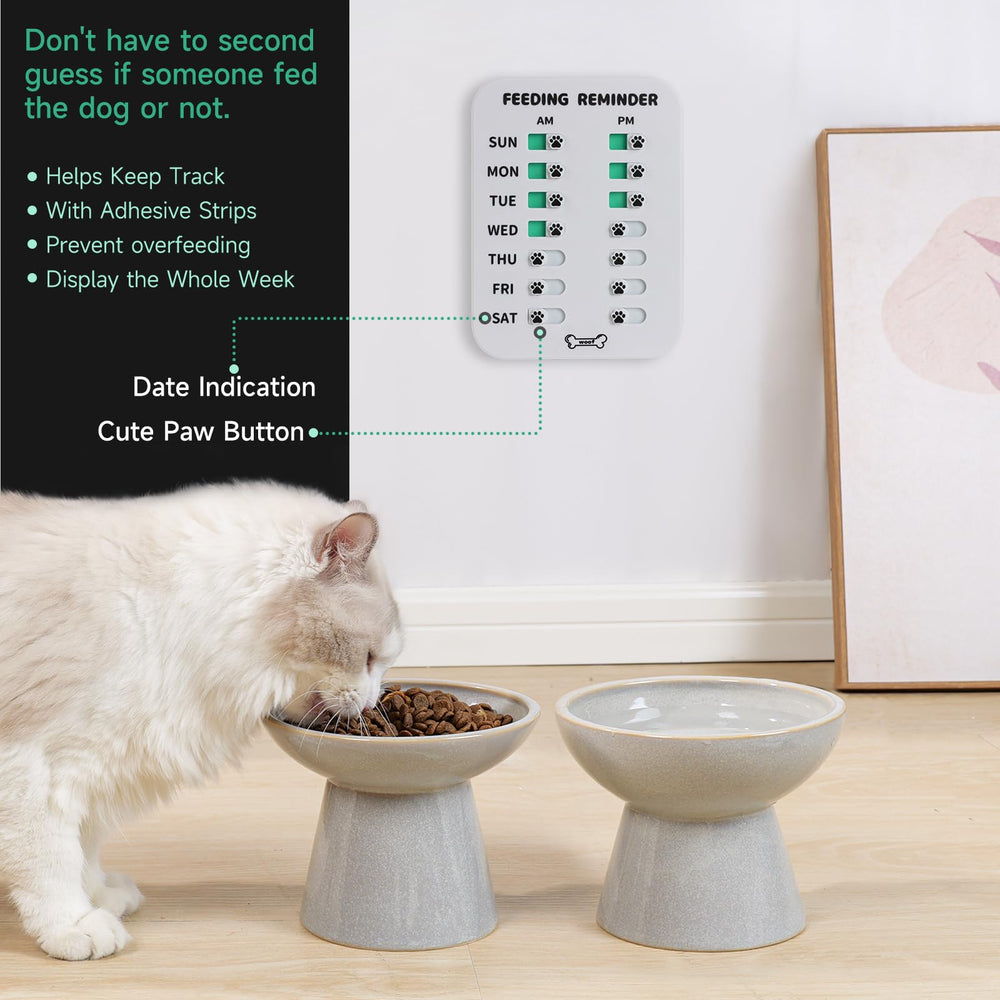 YAUYIK paw slider green position image: easy AM/PM feeding tracking for busy owners