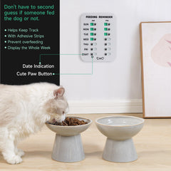 YAUYIK paw slider green position image: easy AM/PM feeding tracking for busy owners