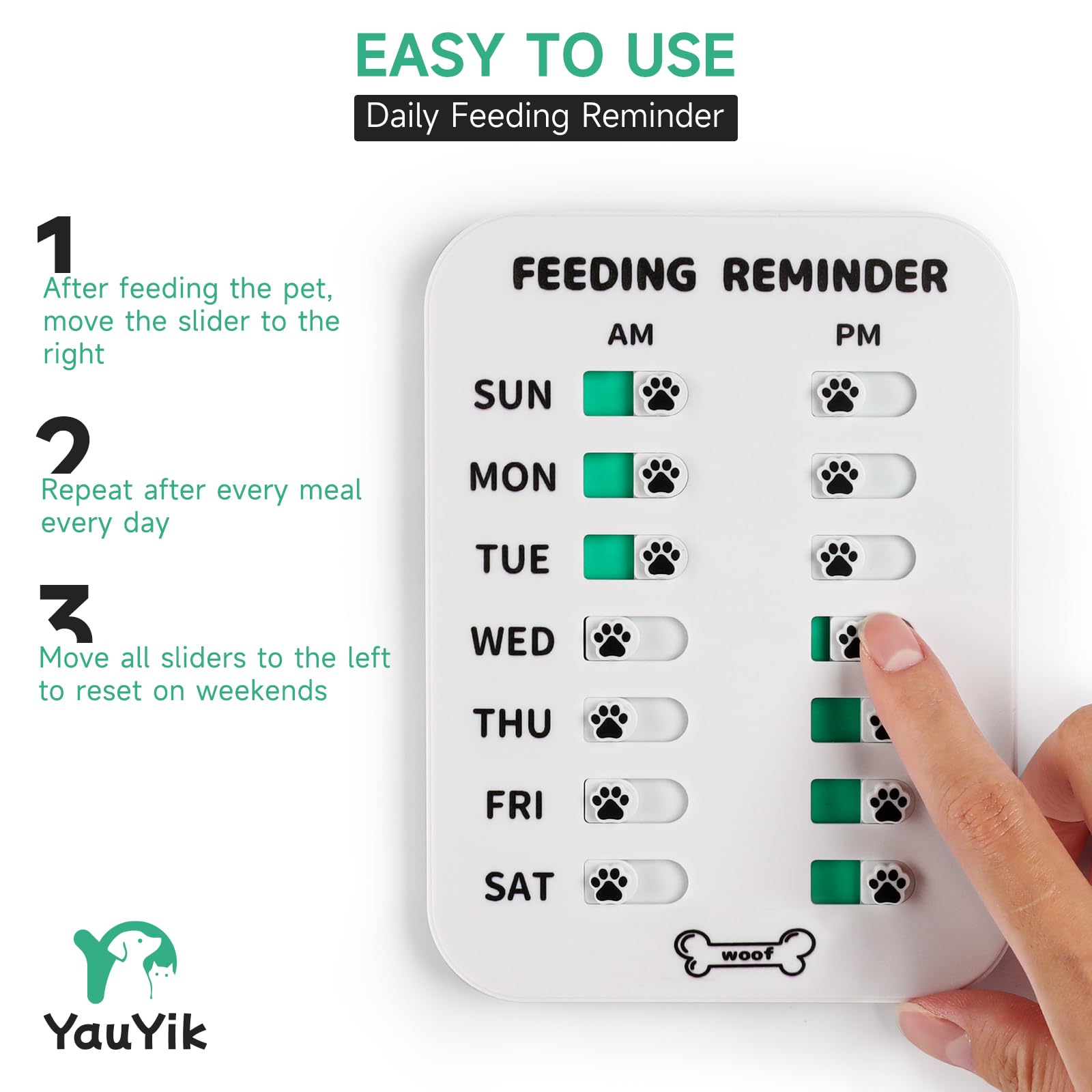 YAUYIK two-sided tape setup image: secure placement anywhere in kitchen or pantry