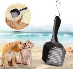 Yawpnan cat litter scoop large surface area speeds up scooping tasks.