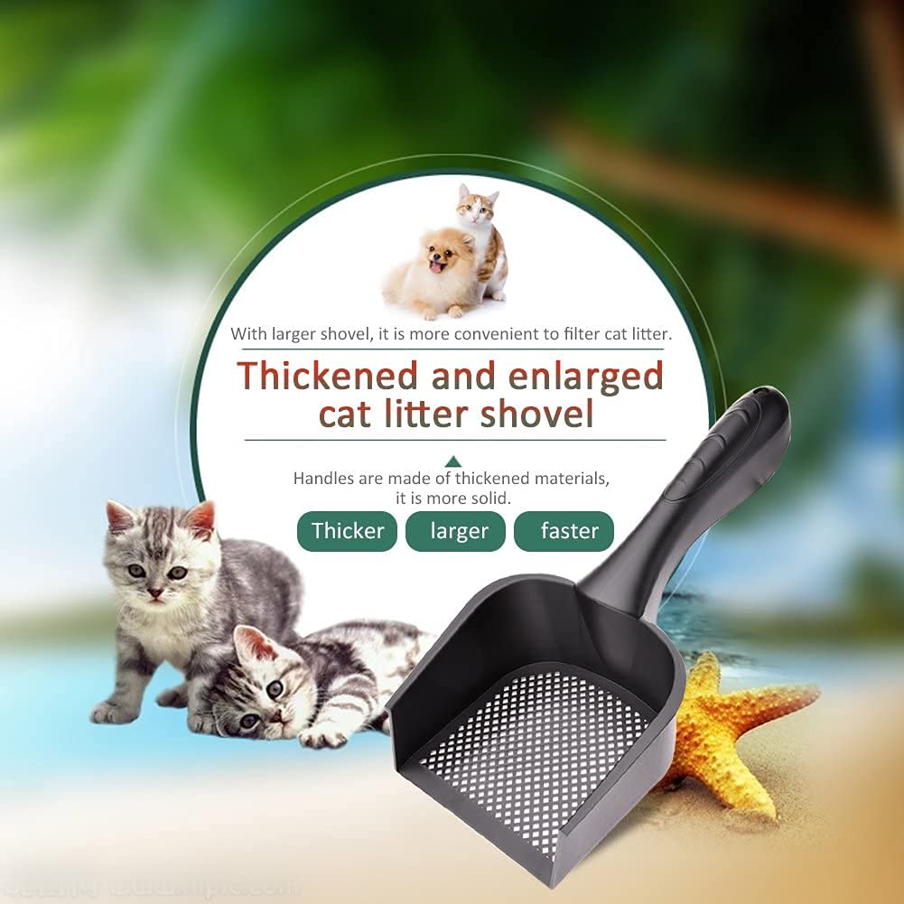 Yawpnan cat litter scoop showing precise sifter spacing for clean separation.