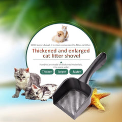 Yawpnan cat litter scoop showing precise sifter spacing for clean separation.