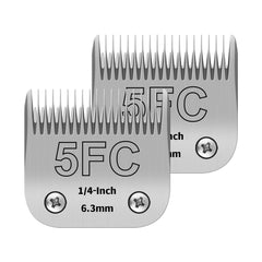 YAZIYIR 5FC blade close-up with 1/4 inch cut for precise grooming