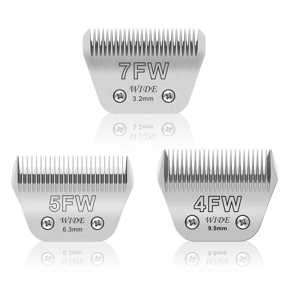 YAZIYIR 7FW blade 1/8 inch close-up for precise trimming on large dogs