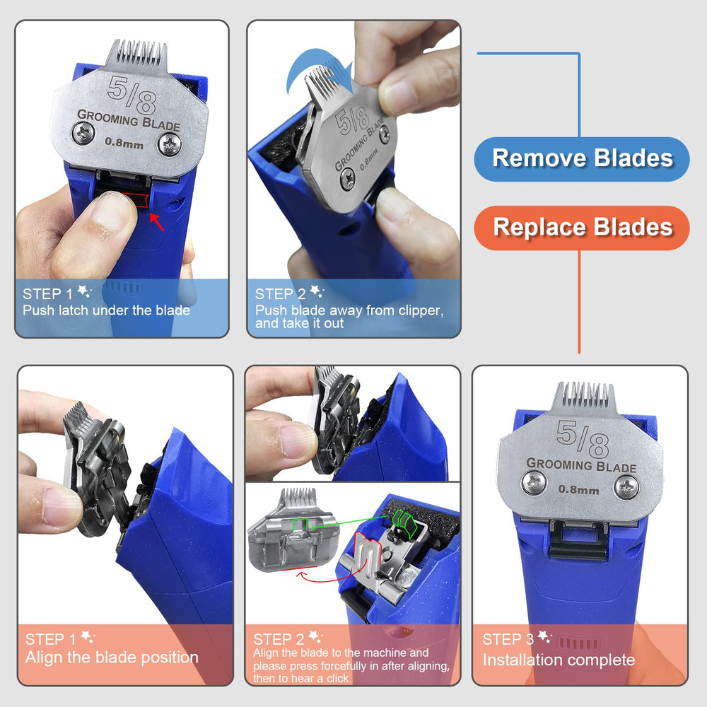 YAZIYIR blade packaging and quick-start instructions shown.