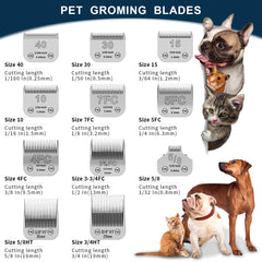 YAZIYIR pet grooming blade 4FC showing 3/8 inch cut for fuller coats