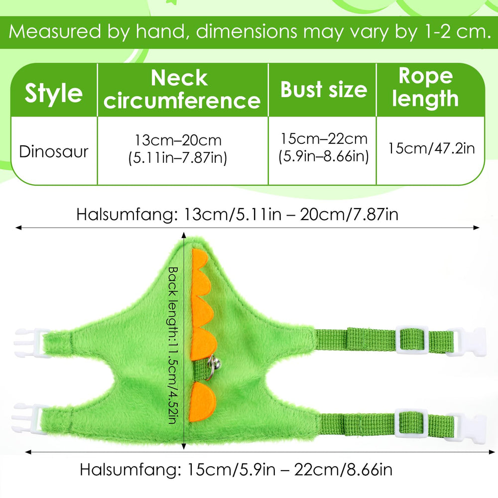 YBEATY dinosaur leash with Safe Bell and playful design for small pets.