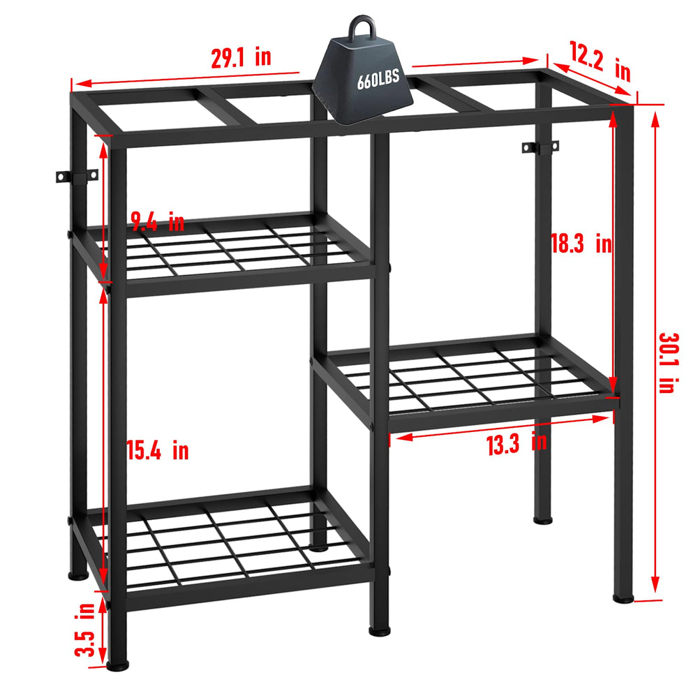 YBING fish tank stand adjustable feet protect floors and reduce wobble