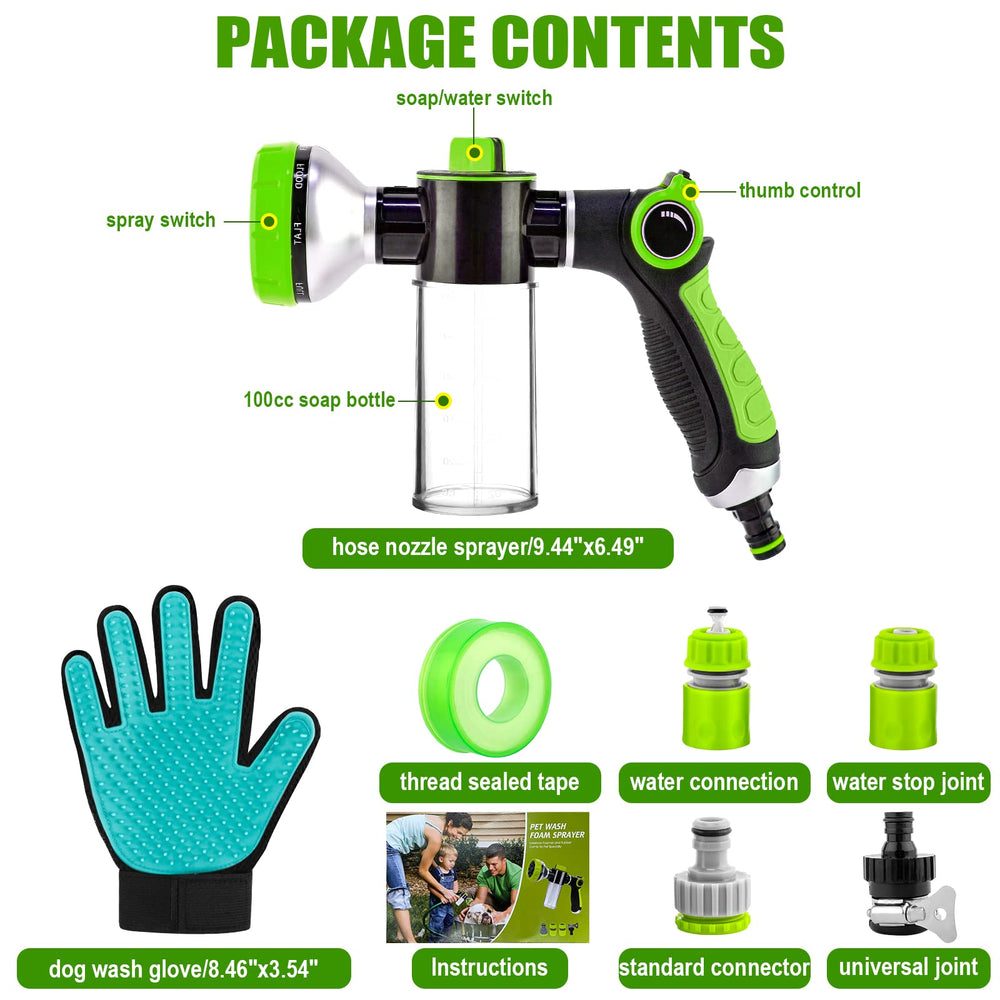 YCCOKJJ car-wash-use-sprayer demonstrates multi-task outdoor cleaning.