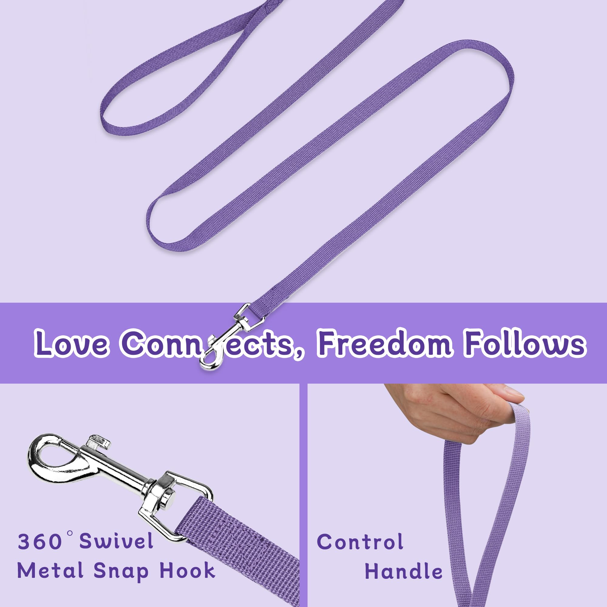 Ychpaw 4.92ft leash with clip and handle promotes secure control.