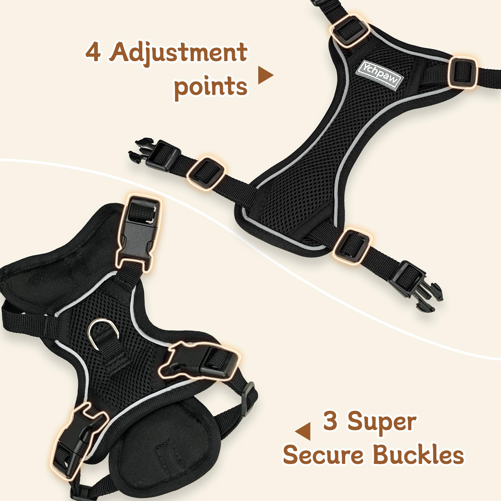 Ychpaw reflective mesh material enhances visibility during low-light walks