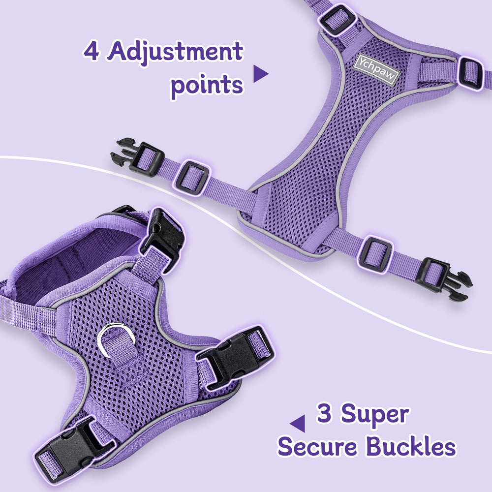 Ychpaw reflective soft mesh harness demonstrates high visibility and breathable comfort.