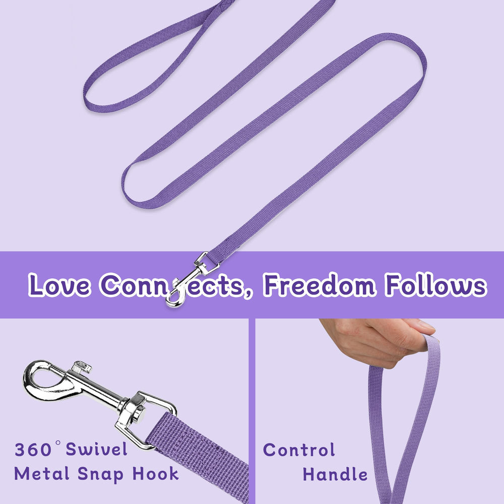 Ychpaw purple dog wearing harness showing comfortable fit and mobility