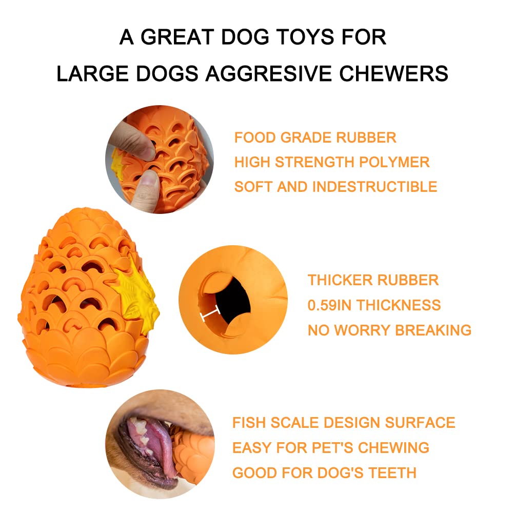 YCLWBG Dragon Egg dispensing holes close-up highlights slow-feeder treat play