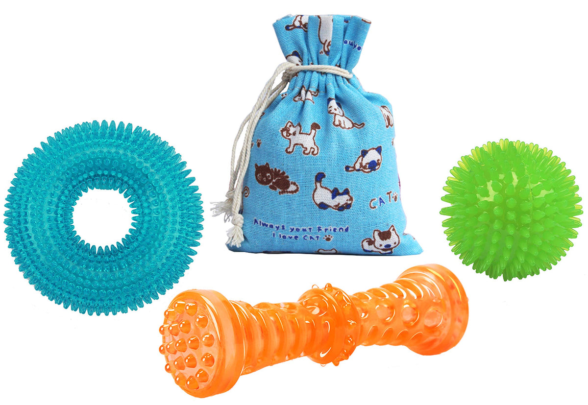 Ycozy bone squeaky toy in bright color, great for interactive chewing sessions.