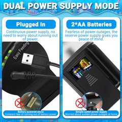 Ycozy feeder battery compartment with two AA battery option