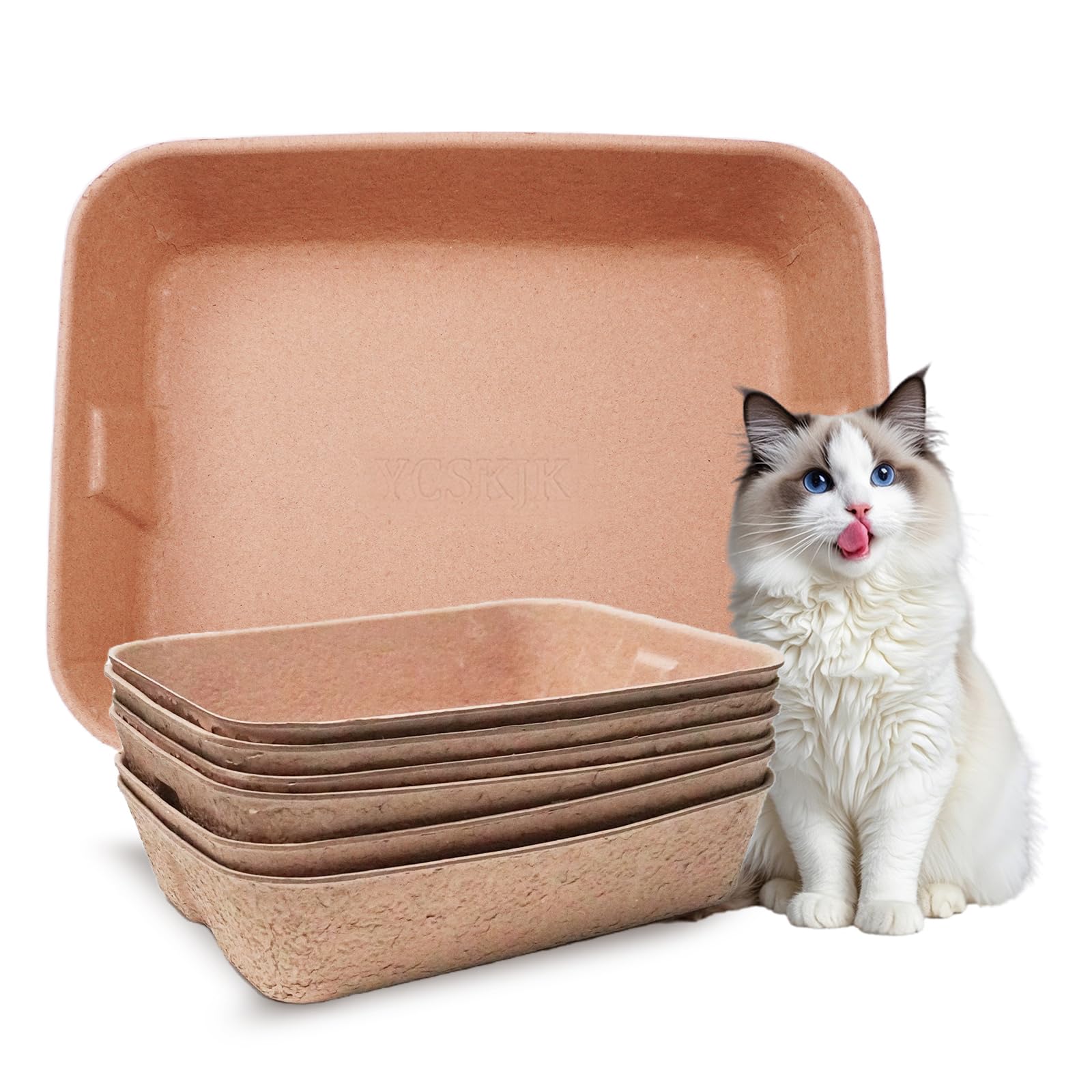 YCSKJK disposable cat litter box sturdy structure for mess-free use