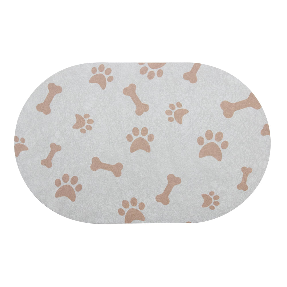 YCT Cat Dish Bowl Mat absorbent design catches spills, keeping area clean