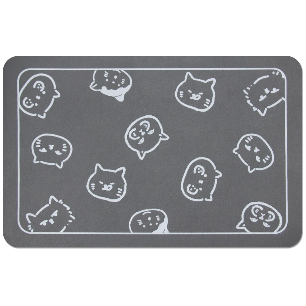 YCT mat in dark grey blends with home decor and hides mess