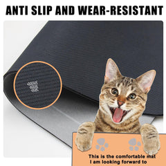 YCT Cat Pet Food Mat durable design with beige pattern for daily use.