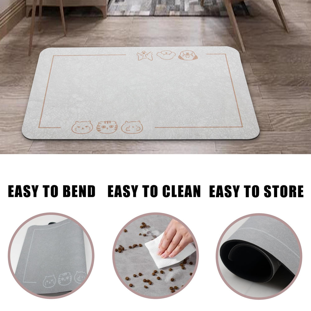 YCT Cat Pet Food Mat fits under bowls and feeders for tidy setup.