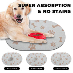 YCT Beige Pet Mat easy-clean surface dries quickly after meals