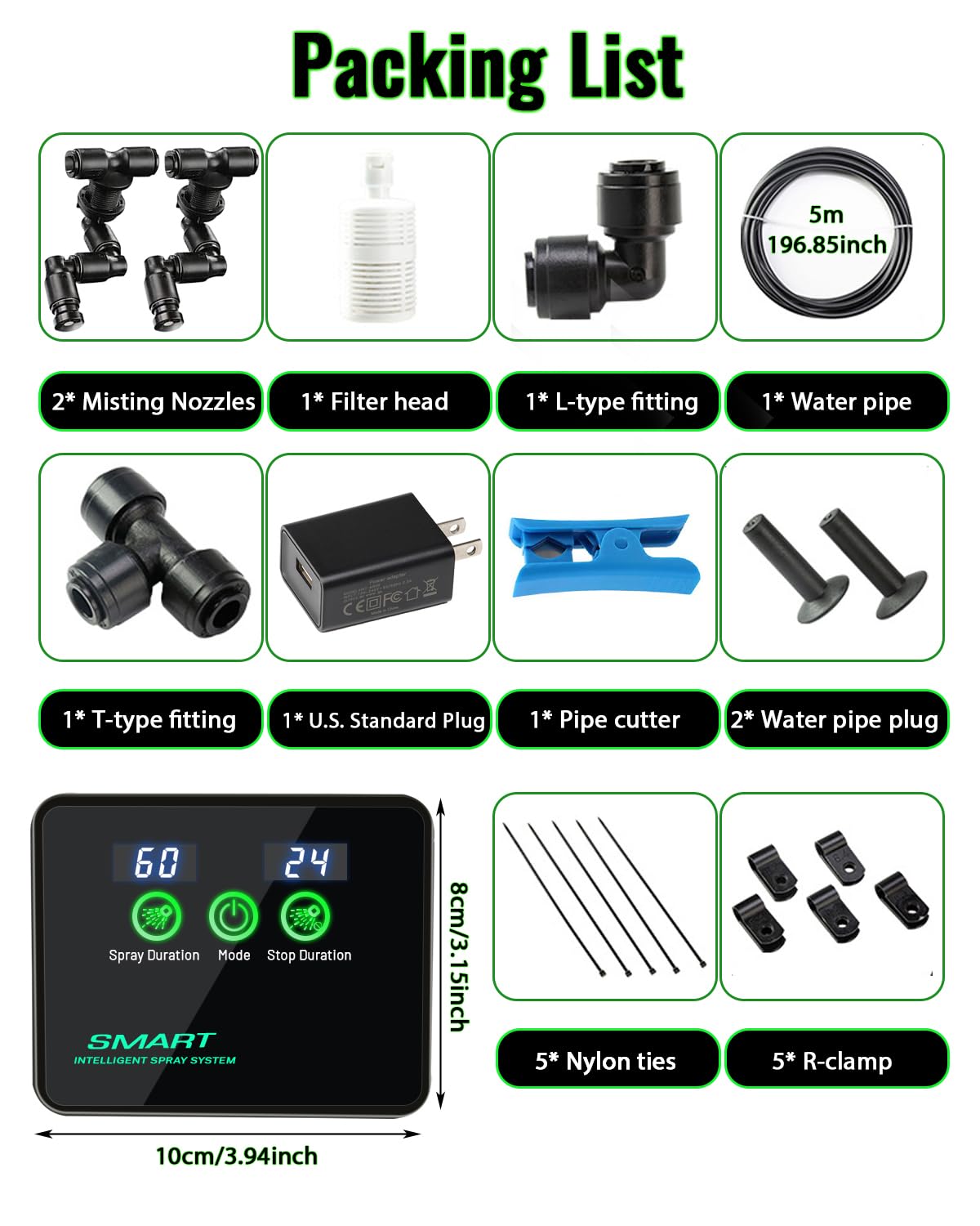 Ycxydr Greenhouse misting setup ideal for rainforest plant humidity