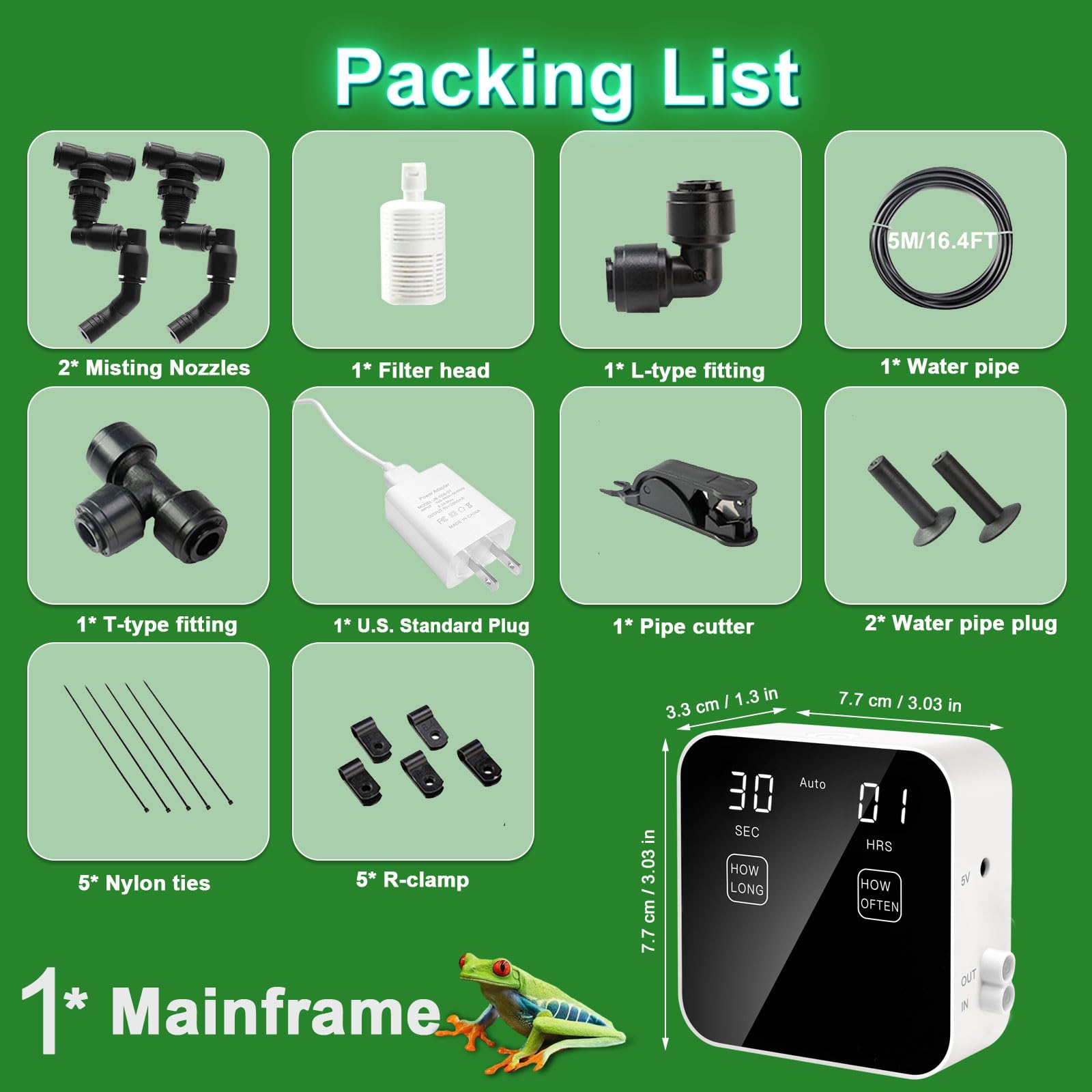 Ycxydr Reptile Misting System adjustable mist density closeup