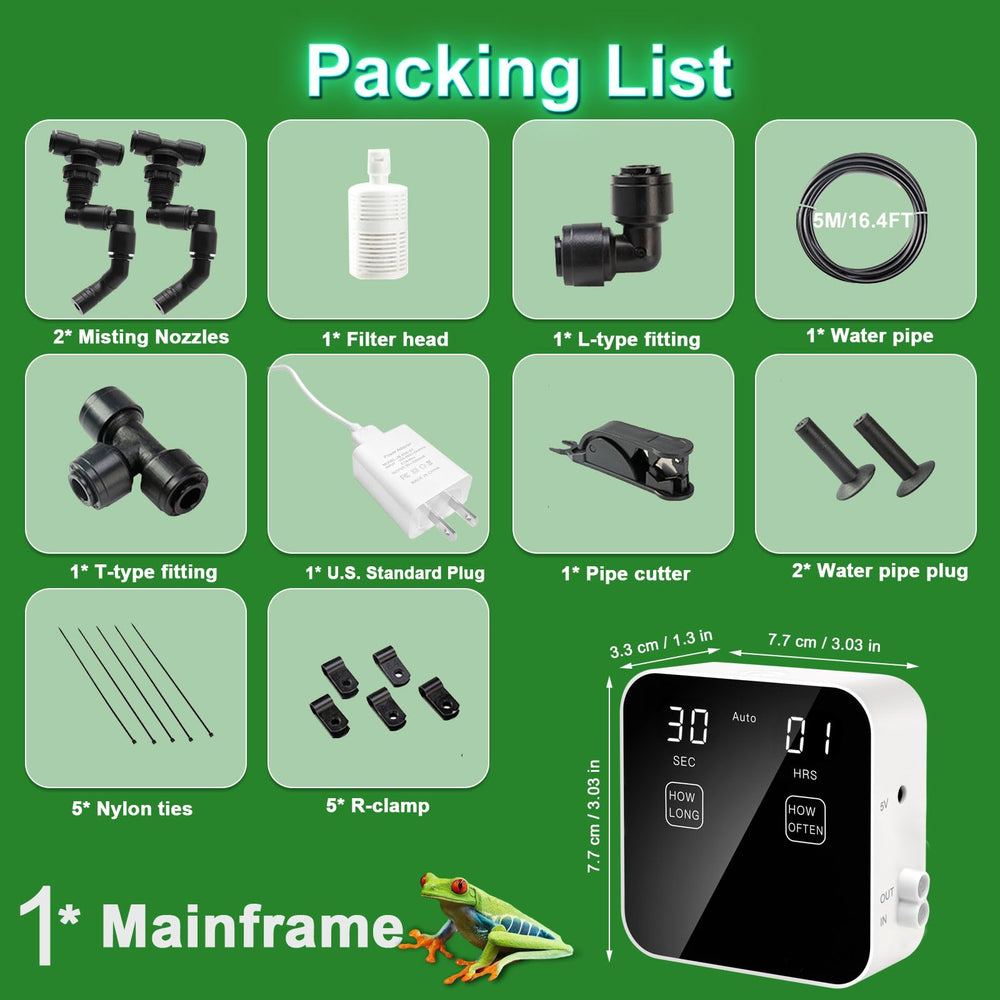 Ycxydr Reptile Misting System adjustable mist density closeup