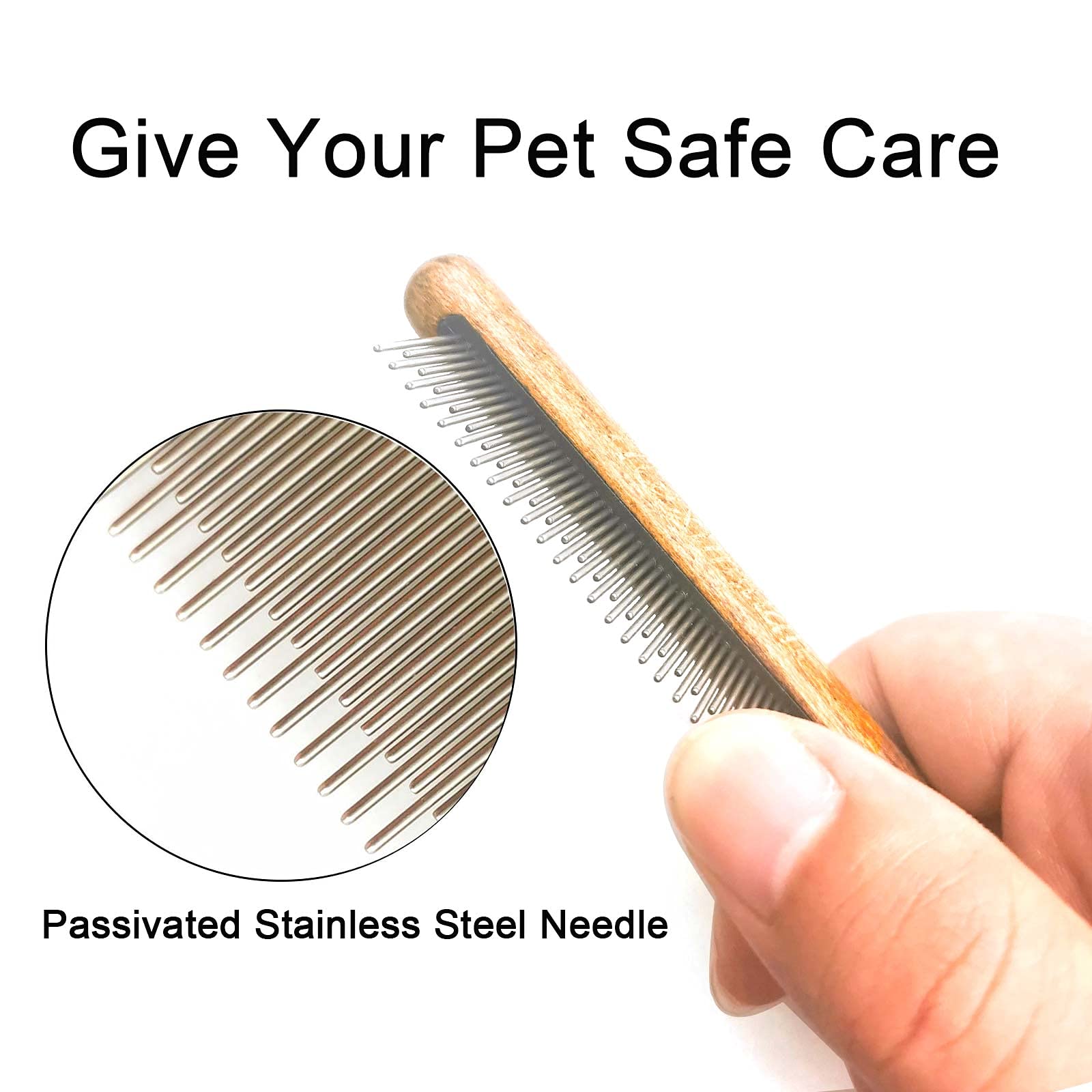 YDDPET pet comb demonstrating a massage-like brushing experience