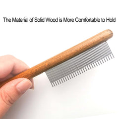 YDDPET pet comb showing passivated teeth protecting skin and smoothing brushing