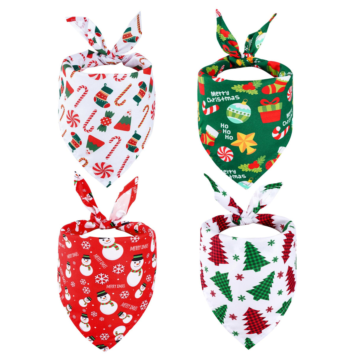 yeabwps triangle dog scarf snowman design for festive holiday photos.