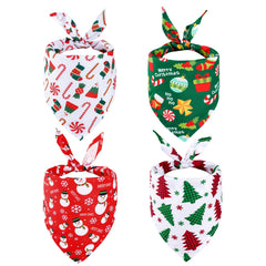 yeabwps triangle dog scarf snowman design for festive holiday photos.