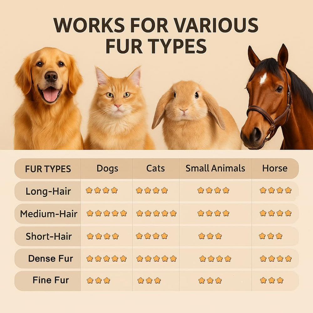 YEAHGO Deshedding Brush dog-cat-use works across breed types.