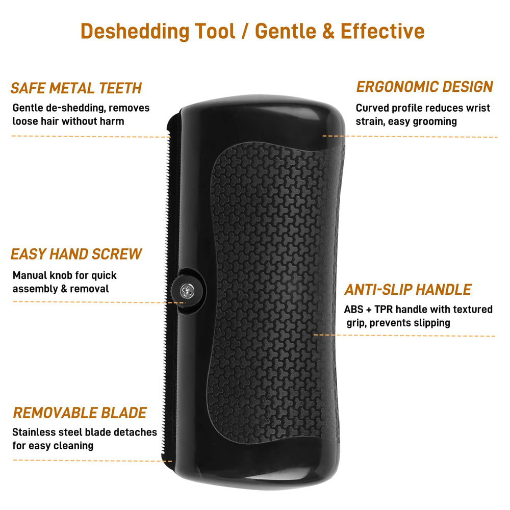 YEAHGO Deshedding Brush fur-removal helps keep furniture cleaner.