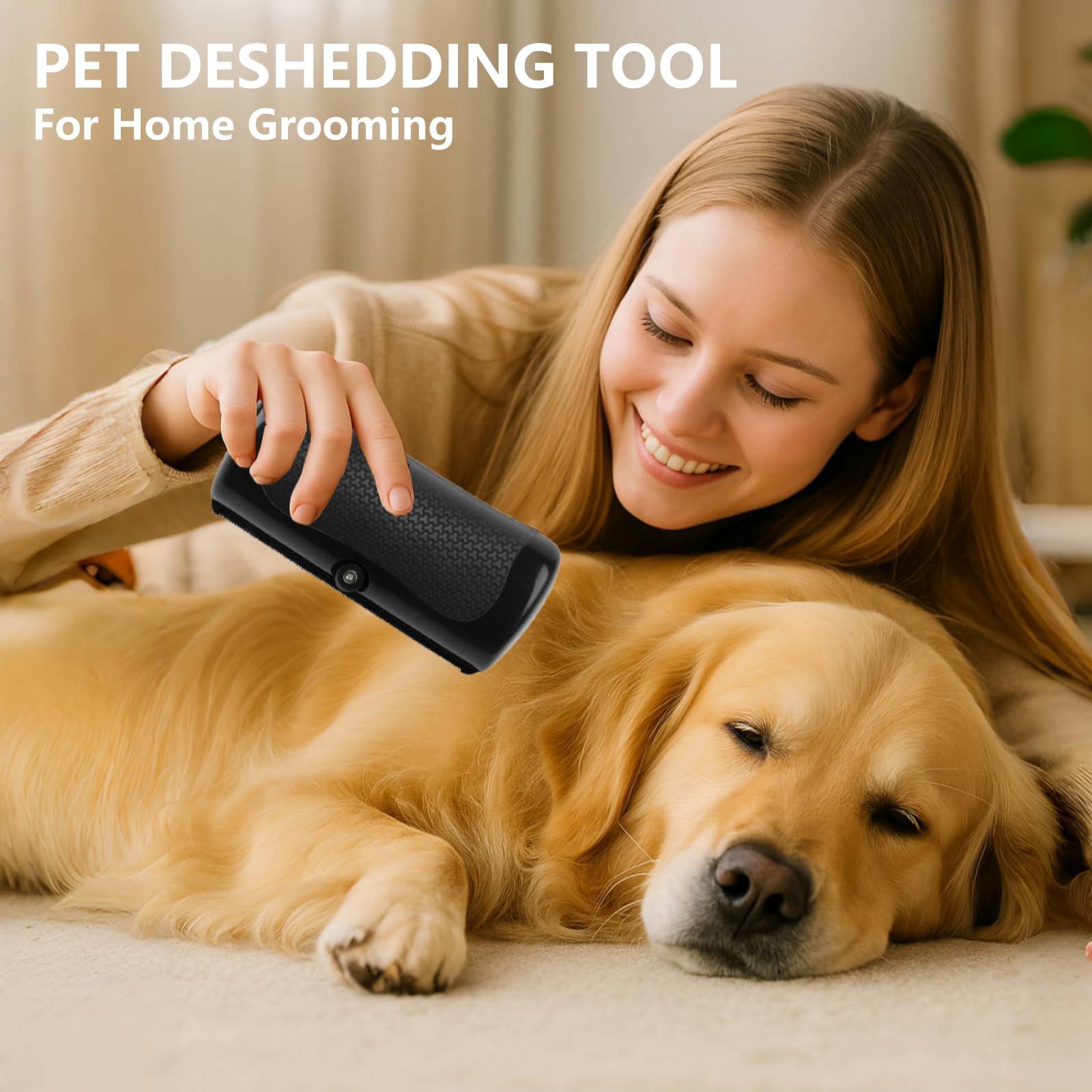 YEAHGO Deshedding Brush multi-pet-use suitable for dogs and cats.