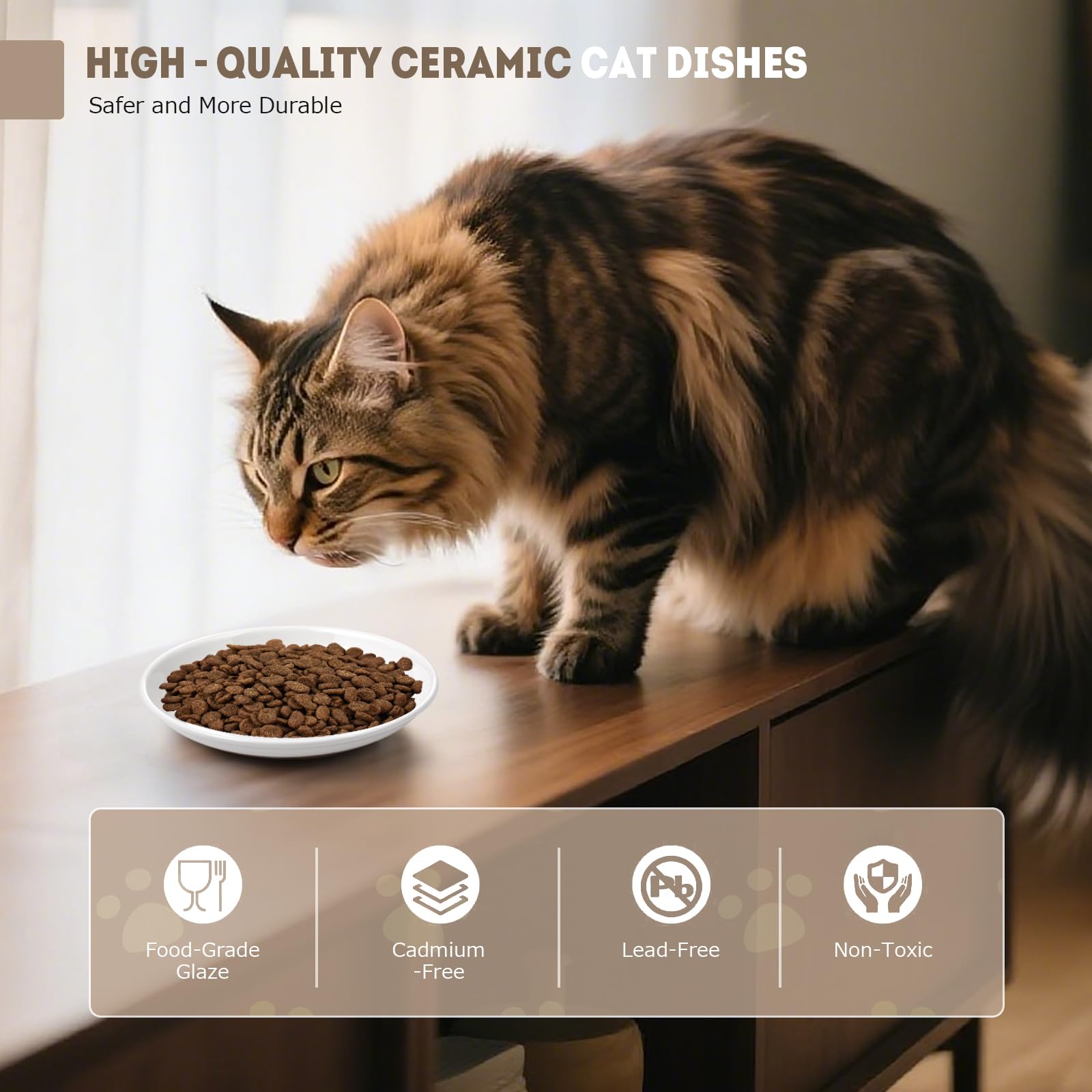 Yeahgo wide 5.9-inch bowls suit wet and dry foods neatly.