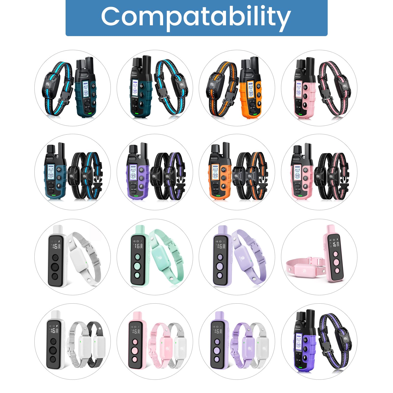 YEAOI dog collar and remote with USB charger cable ready for convenient charging.