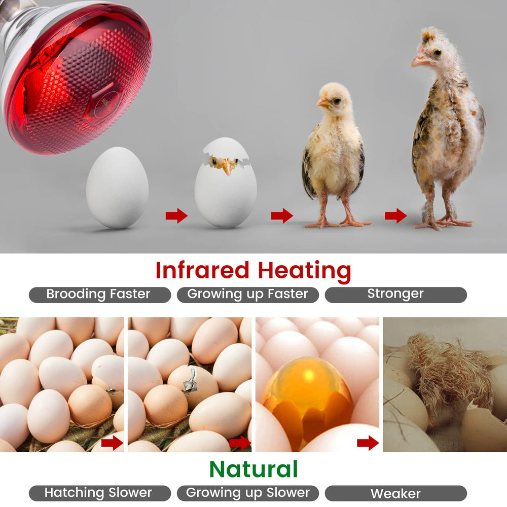 YEAOI infrared red light 150w delivers near-infrared warmth for reptiles at night.