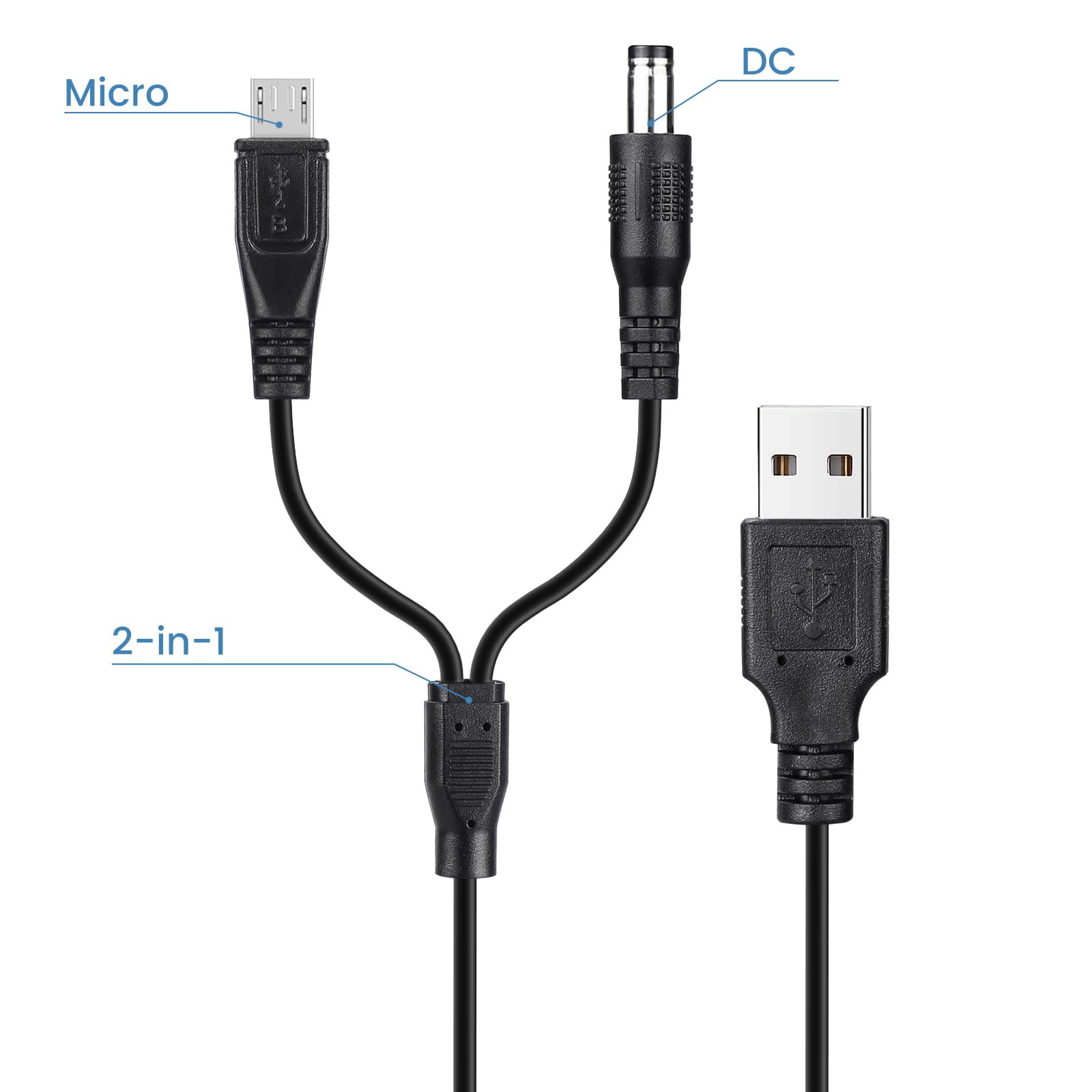YEAOI two charging cables included provide backup power during training.