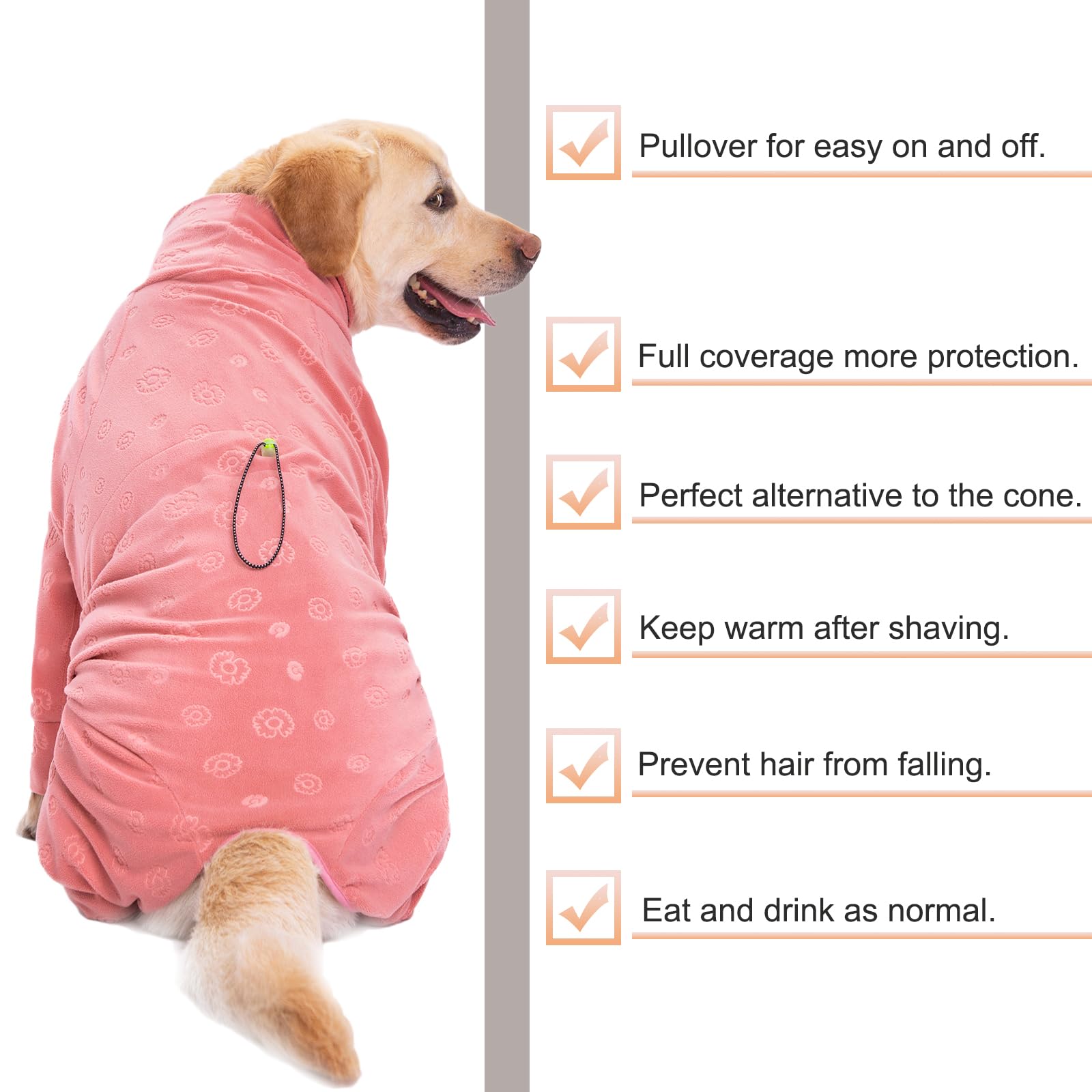Yeapeeto adjustable drawstring ensures snug tummy fit for different dogs.
