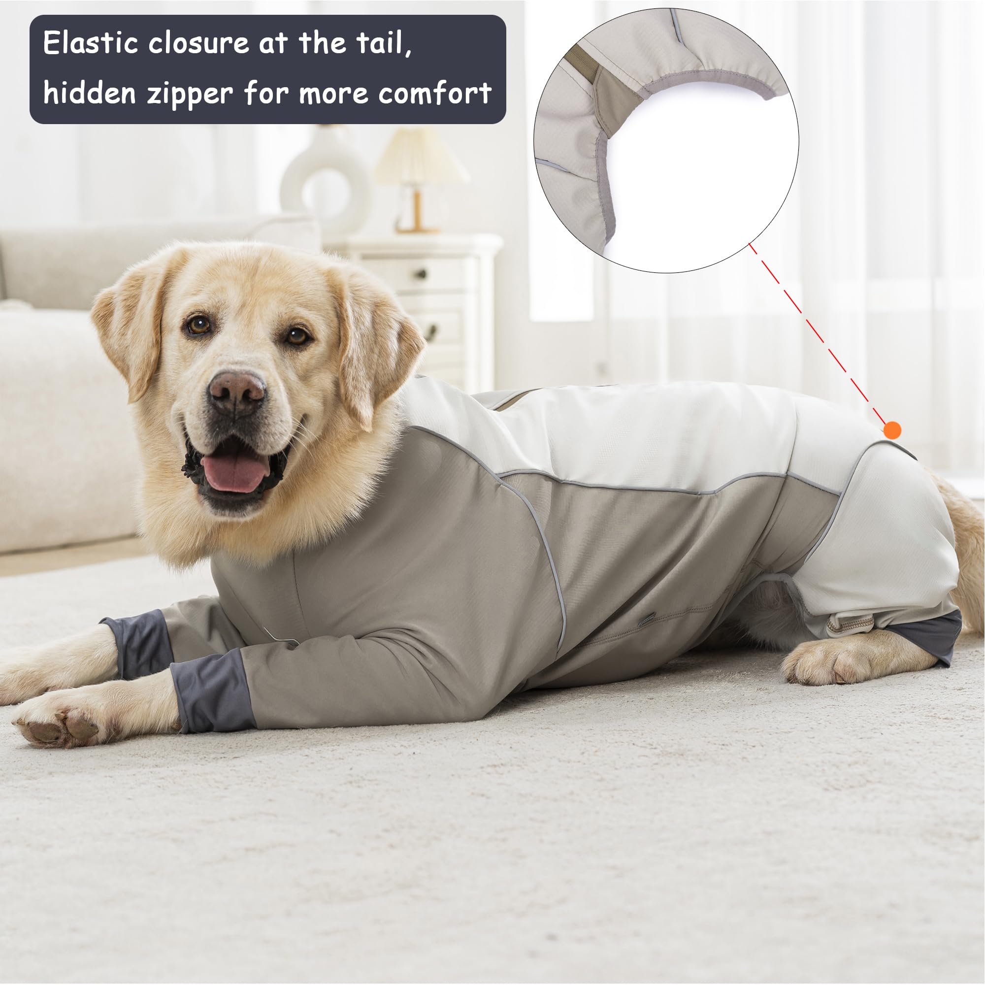 Yeapeeto dog full-coverage snowsuit ideal for snow and ice conditions