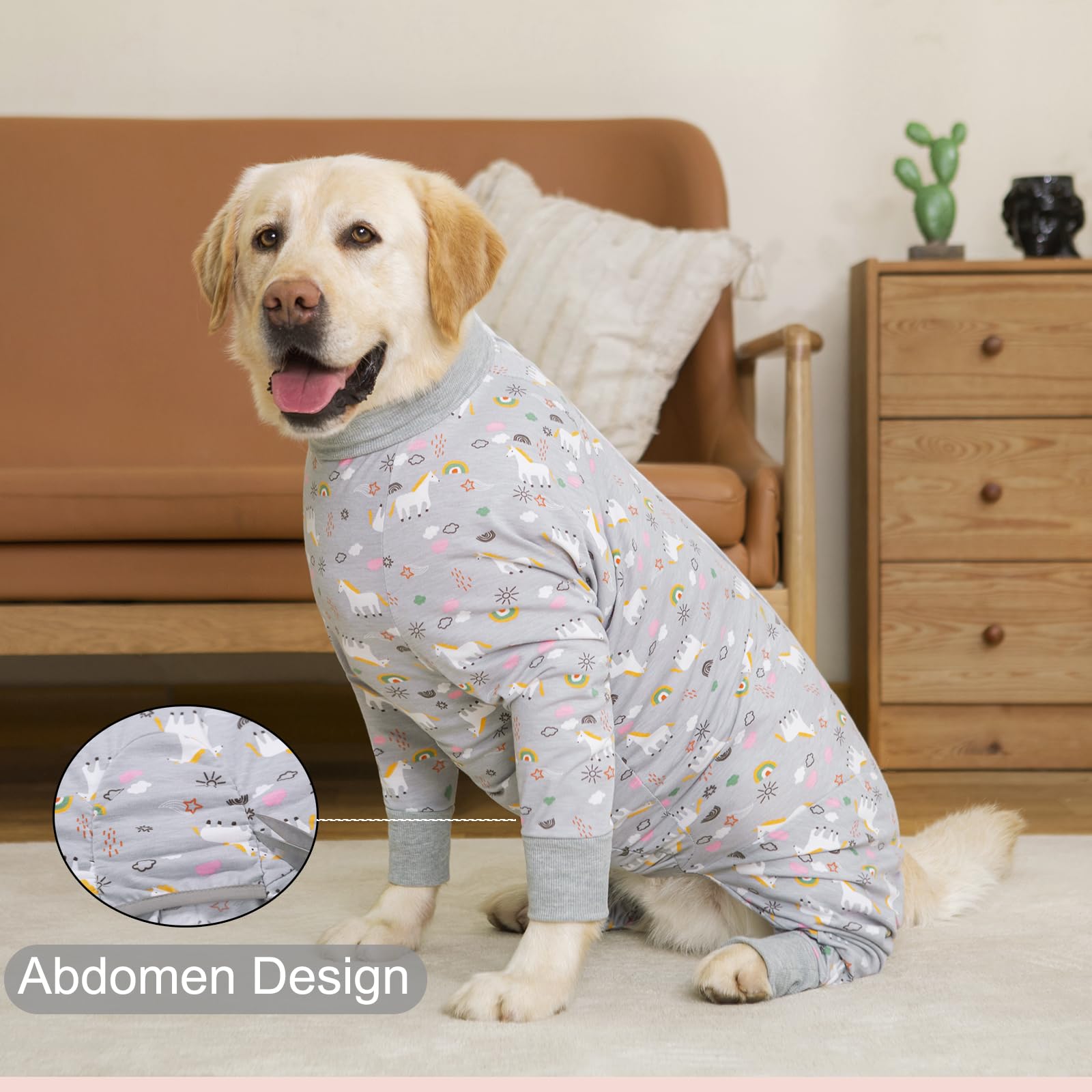 Yeapeeto dog recovery suit deters licking to protect the wound area