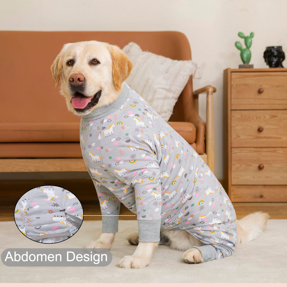 Yeapeeto dog recovery suit deters licking to protect the wound area