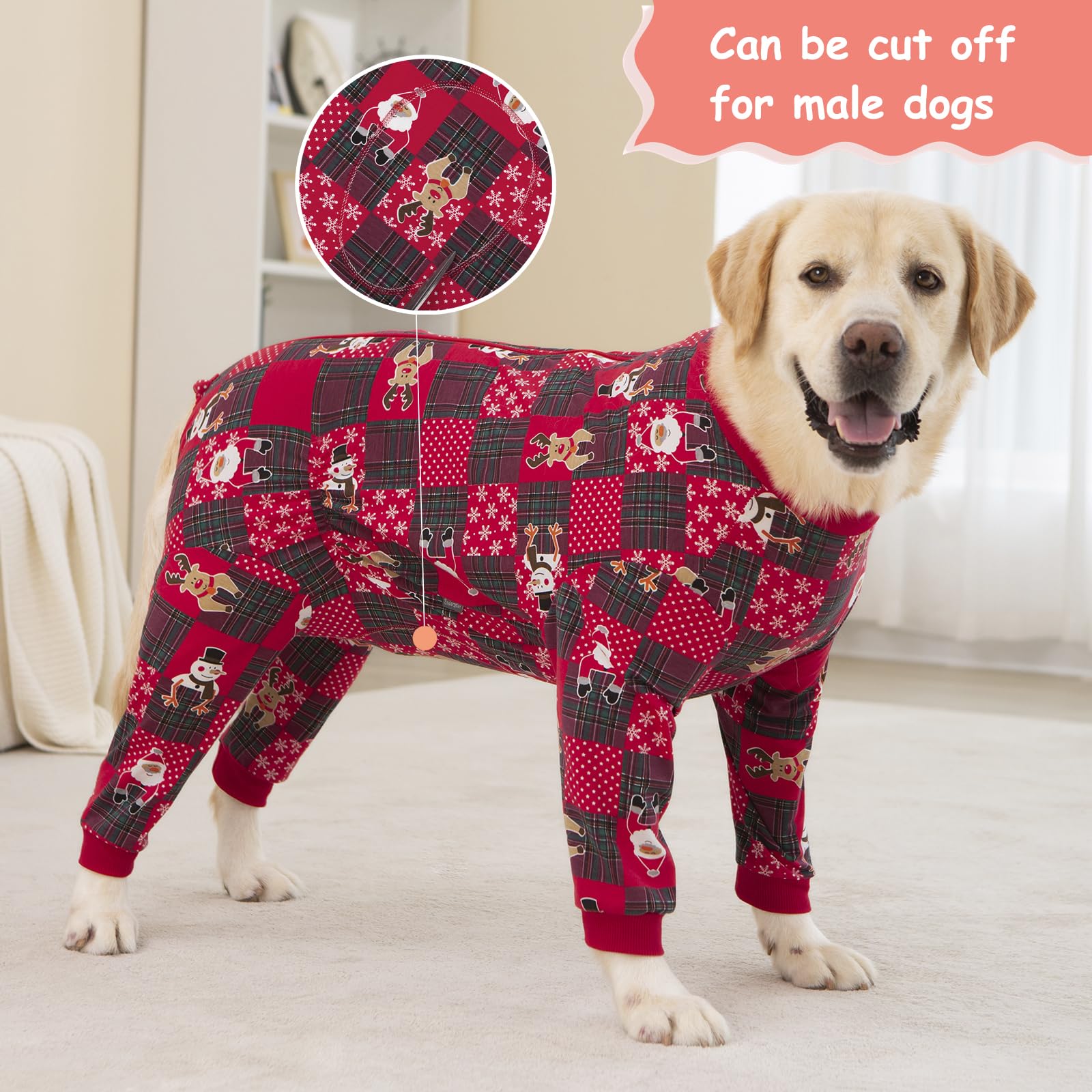 Yeapeeto dog onesie abdominal round design supports easy defecation while wearing